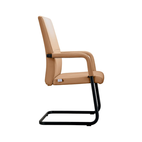 Evander Leather Office Chair With Aluminum Frame