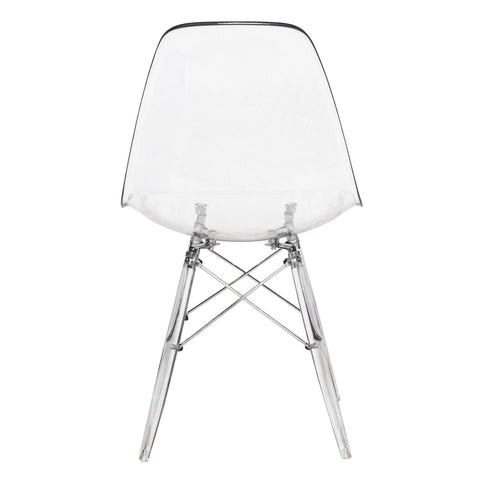 Dover Molded Side Chair with Acrylic Base, Set of 2