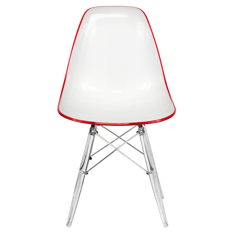 Dover Molded Side Chair with Acrylic Base, Set of 2
