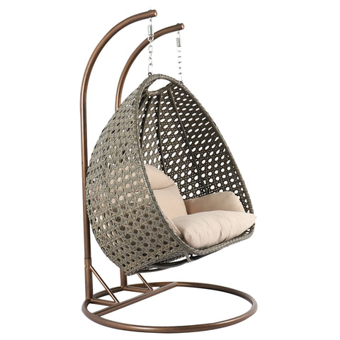 Modern Wicker Hanging Double Seater Egg Swing Chair