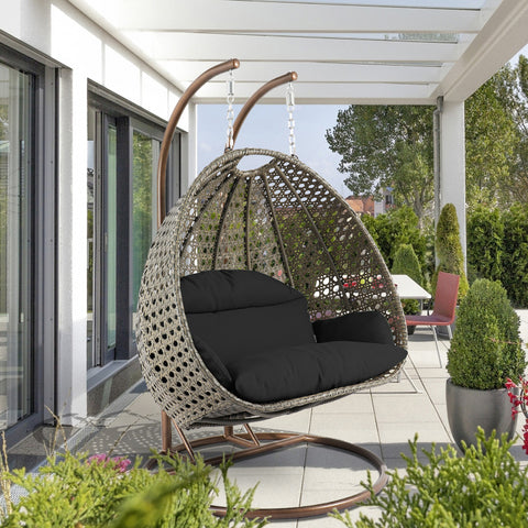 Modern Wicker Hanging Double Seater Egg Swing Chair