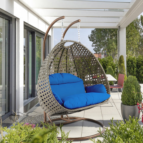 Modern Wicker Hanging Double Seater Egg Swing Chair