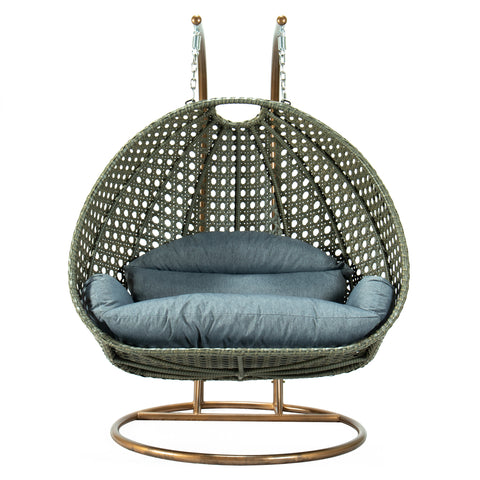 Modern Wicker Hanging Double Seater Egg Swing Chair