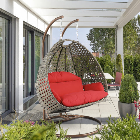 Modern Wicker Hanging Double Seater Egg Swing Chair