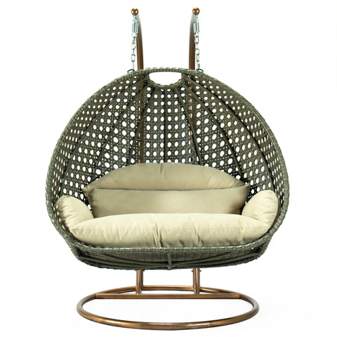 Modern Wicker Hanging Double Seater Egg Swing Chair