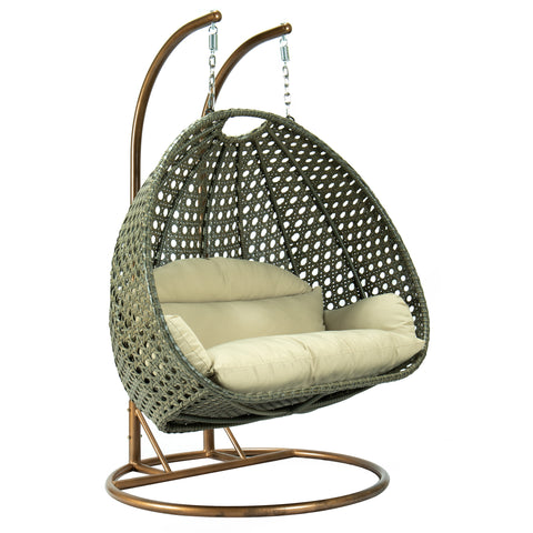 Modern Wicker Hanging Double Seater Egg Swing Chair