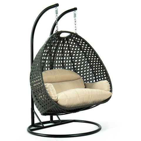 Modern Wicker Hanging Double Seater Egg Swing Chair