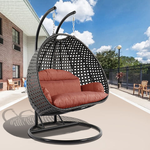 Modern Wicker Hanging Double Seater Egg Swing Chair