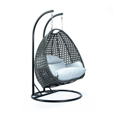 Modern Wicker Hanging Double Seater Egg Swing Chair