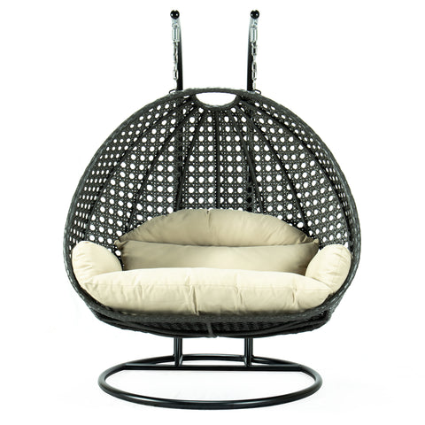 Modern Wicker Hanging Double Seater Egg Swing Chair