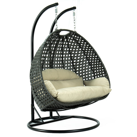 Modern Wicker Hanging Double Seater Egg Swing Chair