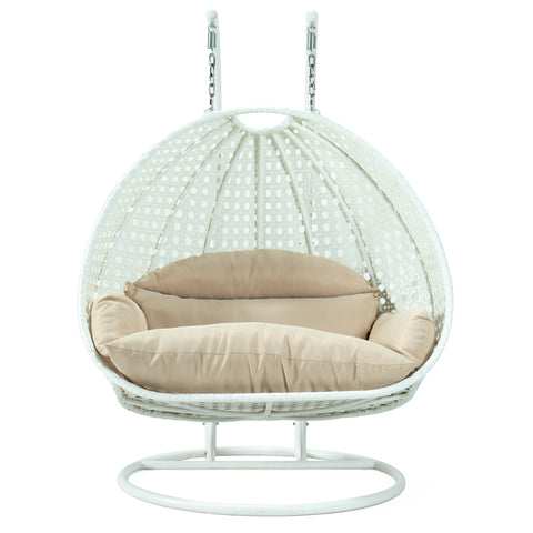 Modern Wicker Hanging Double Seater Egg Swing Chair