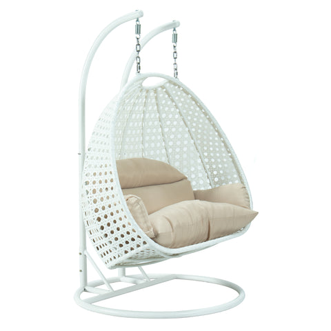 Modern Wicker Hanging Double Seater Egg Swing Chair