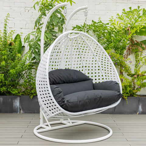 Modern Wicker Hanging Double Seater Egg Swing Chair