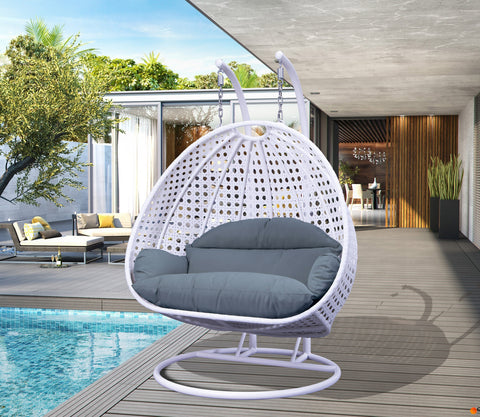 Modern Wicker Hanging Double Seater Egg Swing Chair