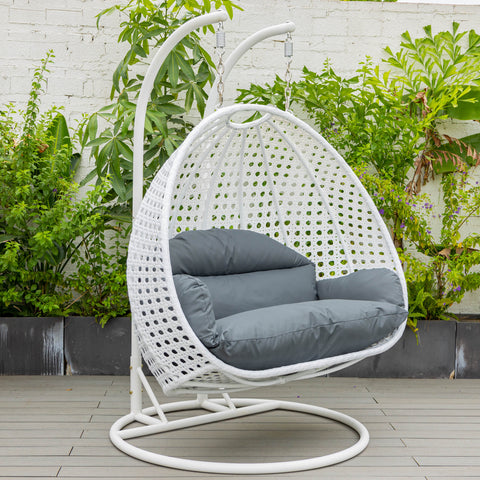 Modern Wicker Hanging Double Seater Egg Swing Chair