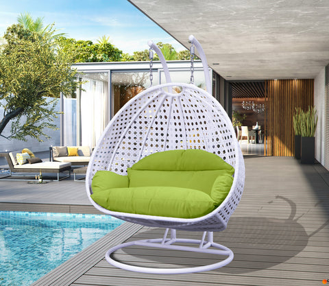 Modern Wicker Hanging Double Seater Egg Swing Chair