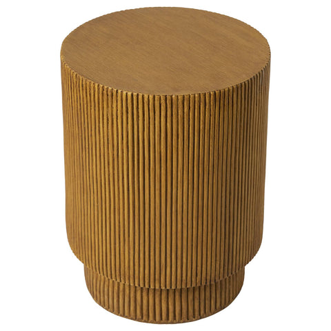 Eden Series Side Table in Fiberstone Round Accent Table for Home, Living Room, Indoor, and Outdoor