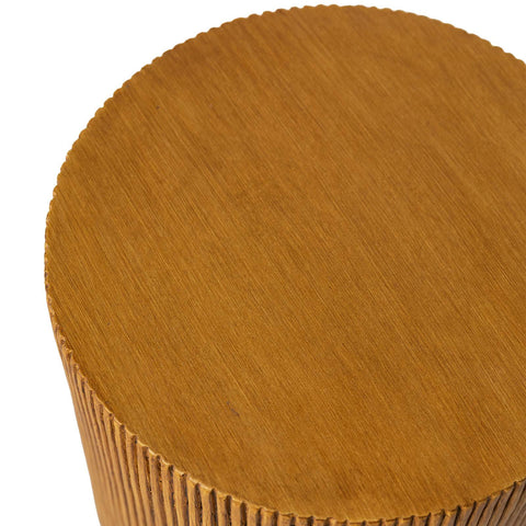 Eden Series Side Table in Fiberstone Round Accent Table for Home, Living Room, Indoor, and Outdoor