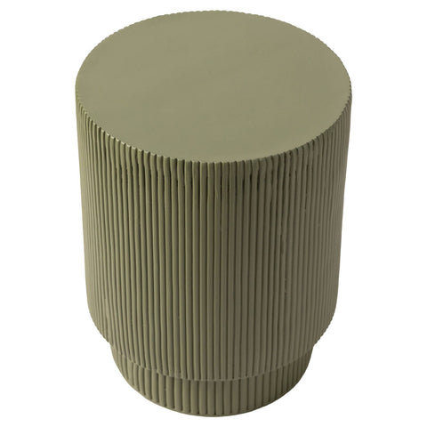 Eden Series Side Table in Fiberstone Round Accent Table for Home, Living Room, Indoor, and Outdoor