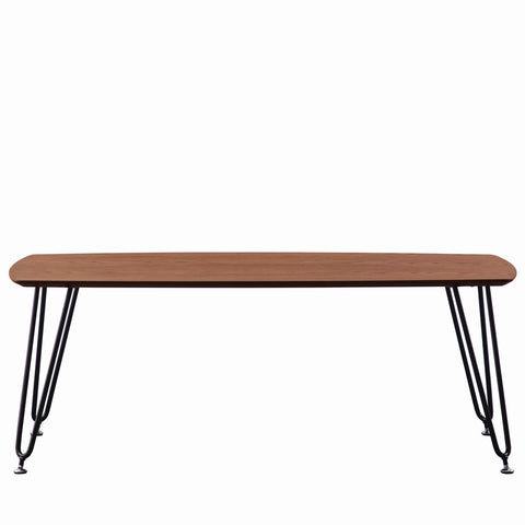 Elmwood Rectangular Coffee Table with Ash Wood Tabletop in Iron