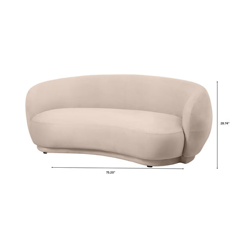 Faze 3-Seater Wide Couch Sofa Upholstered in Velvet