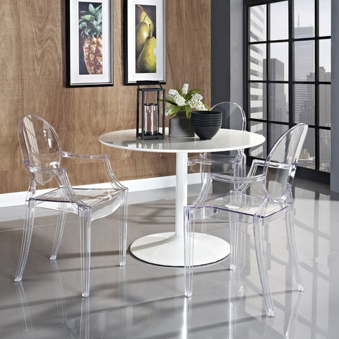 Carroll Modern Acrylic Dining Armchair