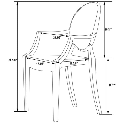 Carroll Modern Acrylic Dining Chair, Set of 4