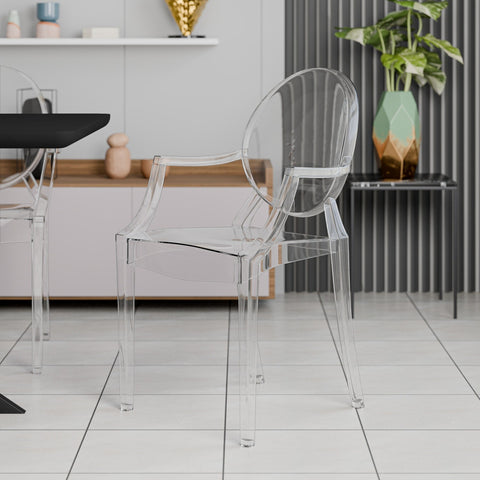 Carroll Modern Acrylic Dining Armchair