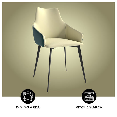 Sonnet Dining Chair Ergonomic Design with Upholstered Seating and Sturdy Iron Legs