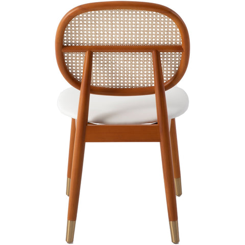 Holbeck Modern Dining Chair with Upholstered Leather Seat and Beech Wood Legs Set of 2