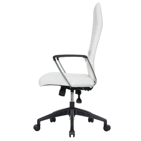 Hilton High-Back Leather Office Chair Adjustable Seat Height in Nylon