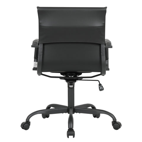 Harris Mid-Back Leather Adjustable  Office Conference Chair with Armrests