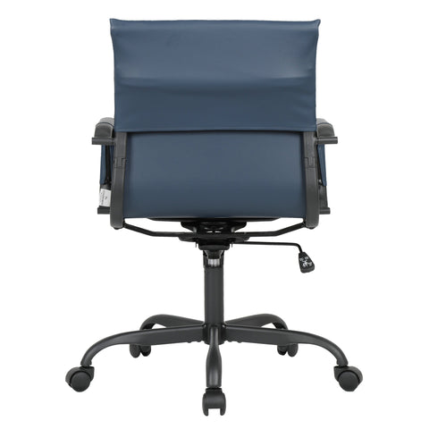 Harris Mid-Back Leather Adjustable  Office Conference Chair with Armrests