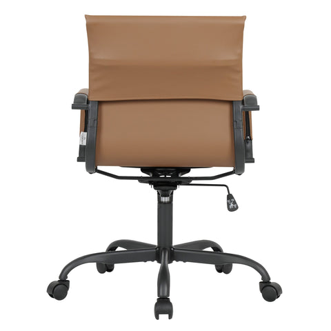 Harris Mid-Back Leather Adjustable  Office Conference Chair with Armrests