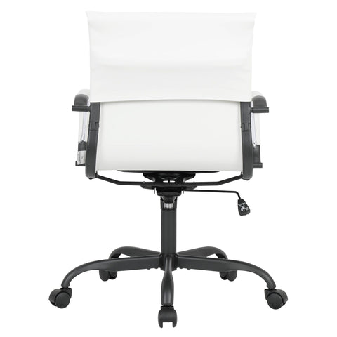 Harris Mid-Back Leather Adjustable  Office Conference Chair with Armrests