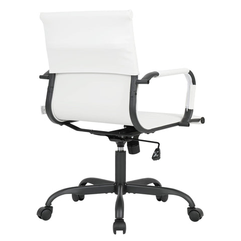 Harris Mid-Back Leather Adjustable  Office Conference Chair with Armrests