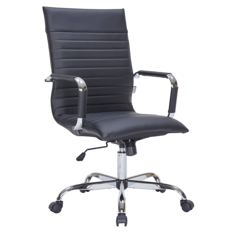 Harris Leather High-Back Adjustable  Office Conference Chair with Armrests