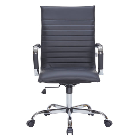 Harris Leather High-Back Adjustable  Office Conference Chair with Armrests