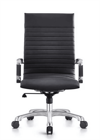 Harris Leather High-Back Adjustable  Office Conference Chair with Armrests