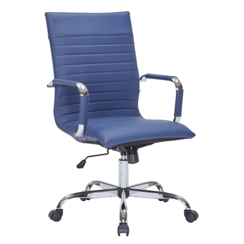 Harris Leather High-Back Adjustable  Office Conference Chair with Armrests