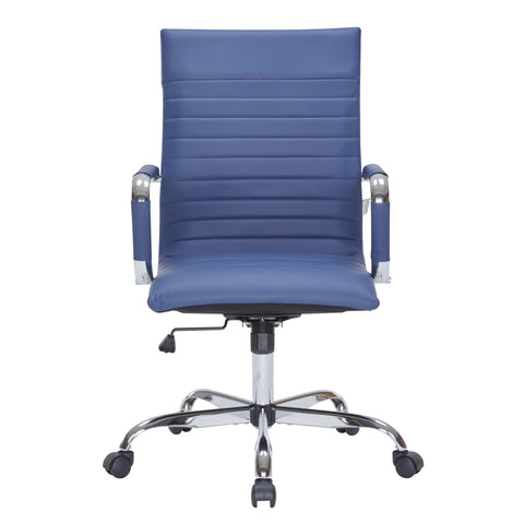 Harris Leather High-Back Adjustable  Office Conference Chair with Armrests