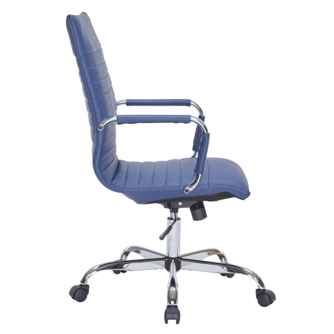 Harris Leather High-Back Adjustable  Office Conference Chair with Armrests