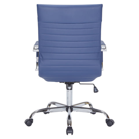 Harris Leather High-Back Adjustable  Office Conference Chair with Armrests