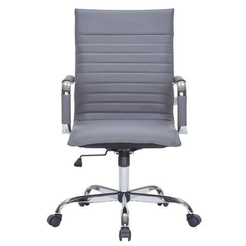 Harris Leather High-Back Adjustable  Office Conference Chair with Armrests