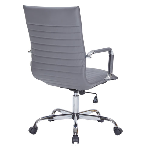 Harris Leather High-Back Adjustable  Office Conference Chair with Armrests