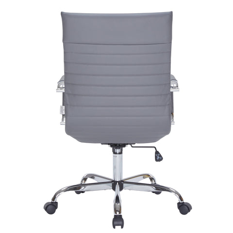 Harris Leather High-Back Adjustable  Office Conference Chair with Armrests