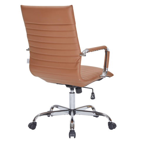 Harris Leather High-Back Adjustable  Office Conference Chair with Armrests