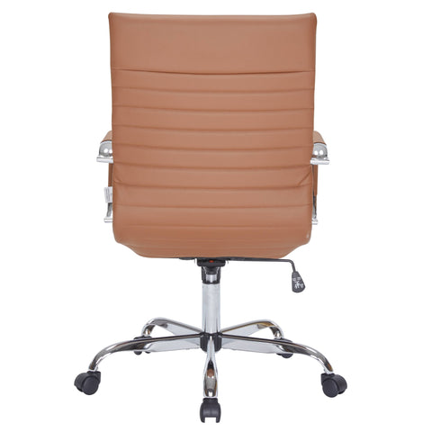 Harris Leather High-Back Adjustable  Office Conference Chair with Armrests