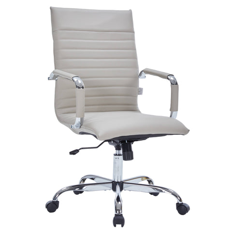 Harris Leather High-Back Adjustable  Office Conference Chair with Armrests